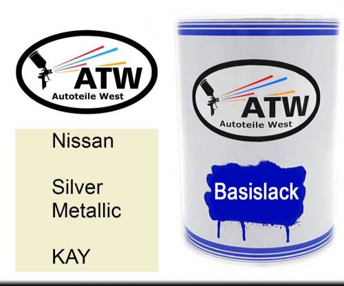 Nissan, Silver Metallic, KAY: 500ml Lackdose, von ATW Autoteile West.